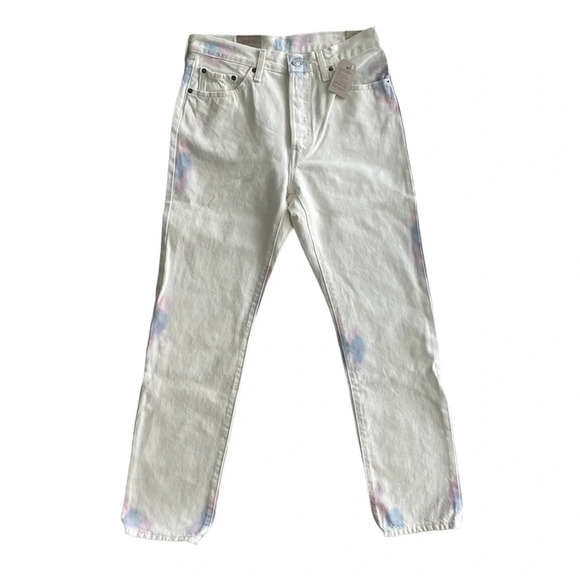 Levi’s 501 Cotton Straight Leg High Rise Beige Tie-Dye Button Fly Jeans … - Picture 1 of 14